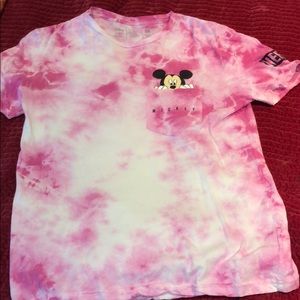 Disney Tops - Pink and white tie-dye T-shirt Disney Tops - Pink and white tie-dye T-shirt